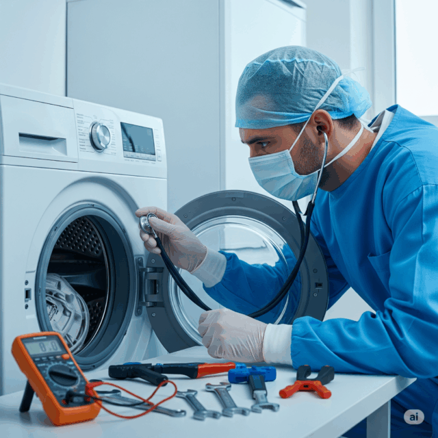 Expert technician from Appliance Surgeon performing appliance repair in Washington DC, Virginia and Maryland