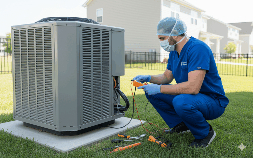 air conditioning repair visit in fairfax, va